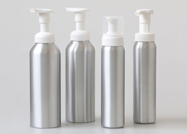مستحضرات التجميل مضخة رغوة الألومنيوم زجاجات 300ML 500ML اللون الفضي كبير الحجم